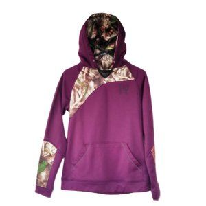 Huntworth women purple camo hoodie sweatshirt Size medium